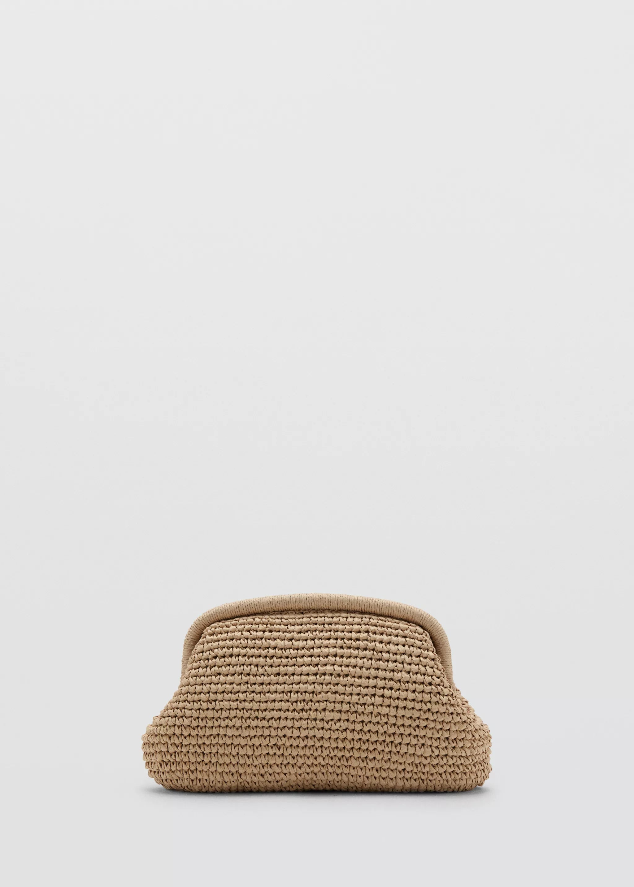 NATURAL FIBER CLUTCH BAG