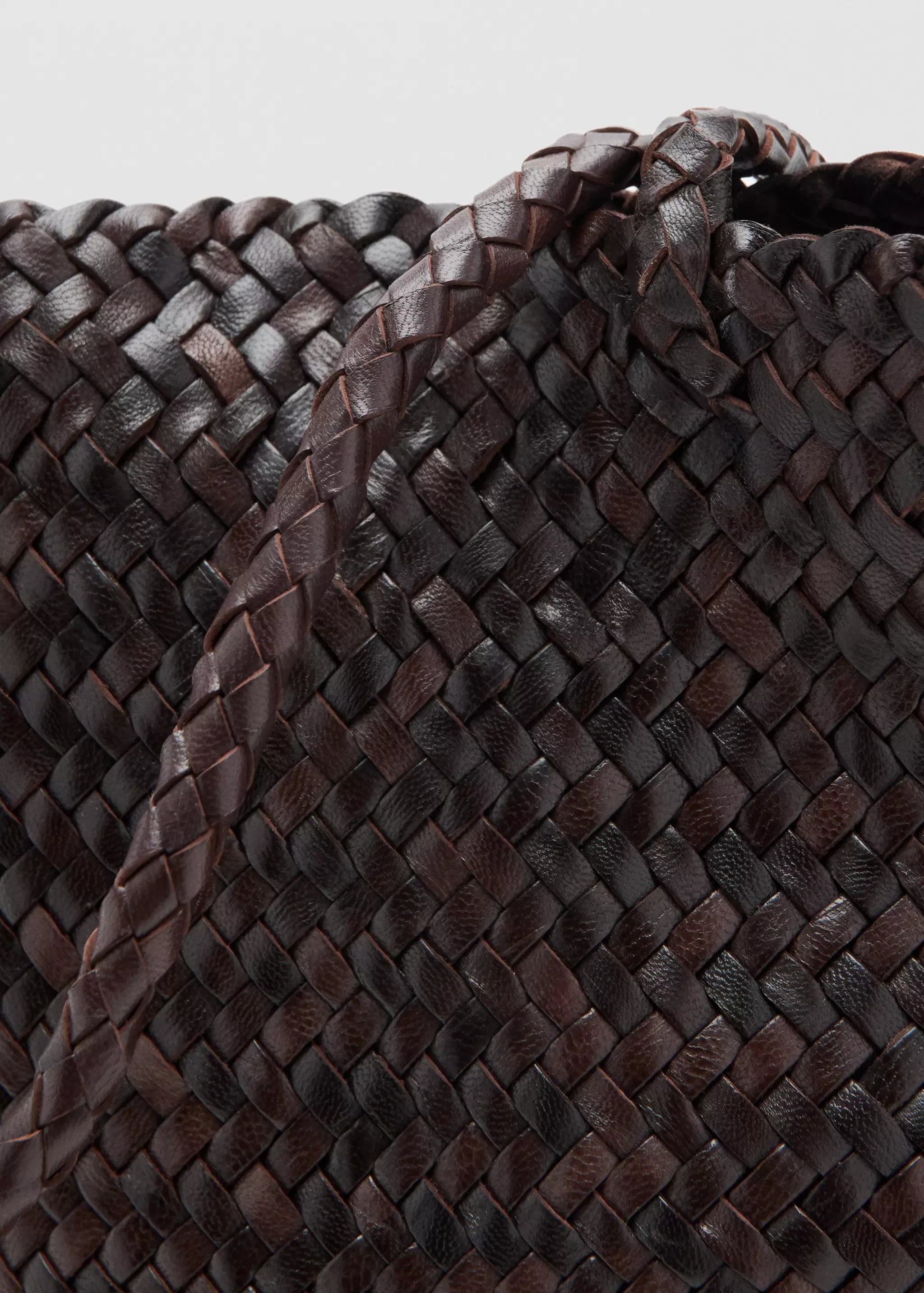 BRAIDED LEATHER SHOPPER BAG