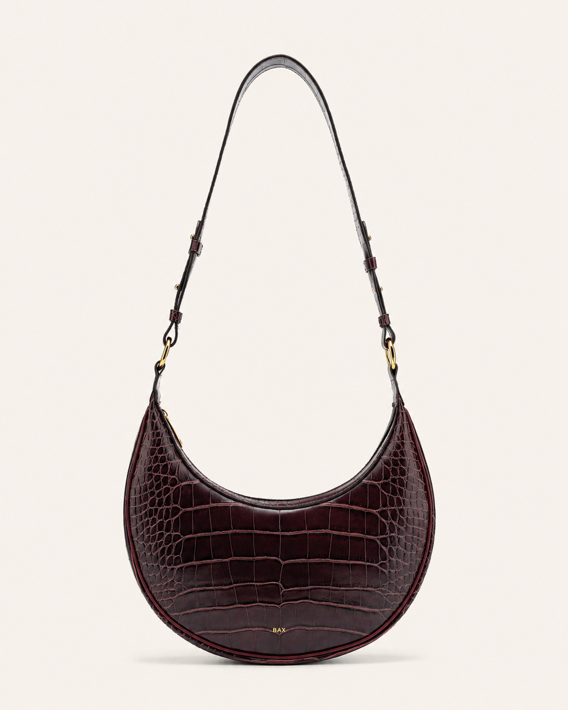Carly Saddle Bag - Brown Croc