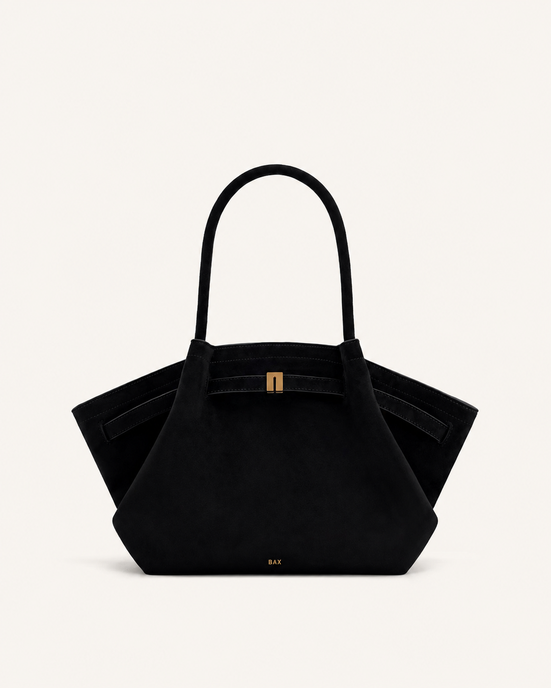 Hana Medium Faux Suede Tote Bag - Black