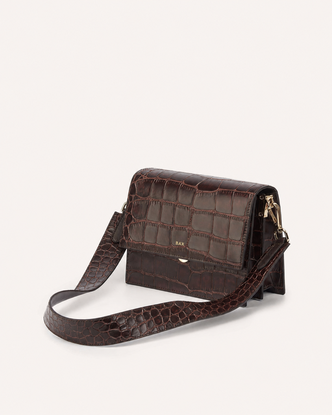 Mini Flap Bag - Brown Croc
