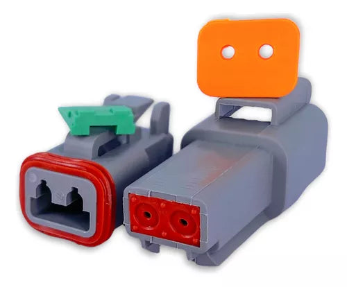 Kit Conector Deutsch/Amphenol Duas Vias Macho E Fêmea AT06-2s AT04-2p 2p - Loja da Conexão Elétrica