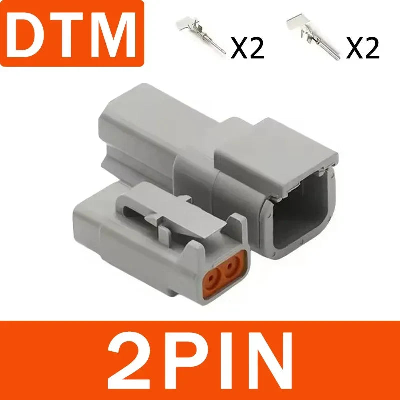 DEUTSCH DT / DTM / DTP / DTF Series IP68 Sealed Connector Kits – 2 to 12 Pin Flange Mount for Automotive, Truck & Marine Wiring Systems