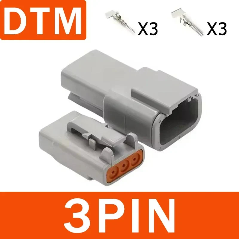DEUTSCH DT / DTM / DTP / DTF Series IP68 Sealed Connector Kits – 2 to 12 Pin Flange Mount for Automotive, Truck & Marine Wiring Systems