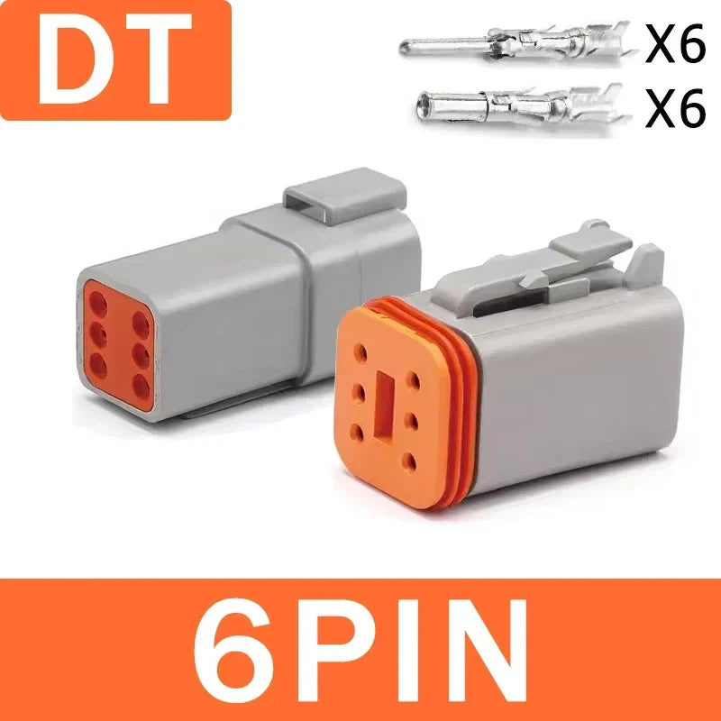 DEUTSCH DT / DTM / DTP / DTF Series IP68 Sealed Connector Kits – 2 to 12 Pin Flange Mount for Automotive, Truck & Marine Wiring Systems