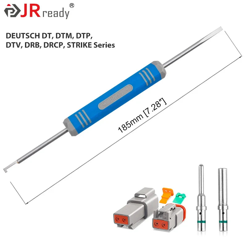 JRready RT1B Pin Extractor Tool – Terminal Removal Tool for Solid & Stamped Contacts Compatible with Deutsch DT / DTM / DTP / HDP / DRC Connectors