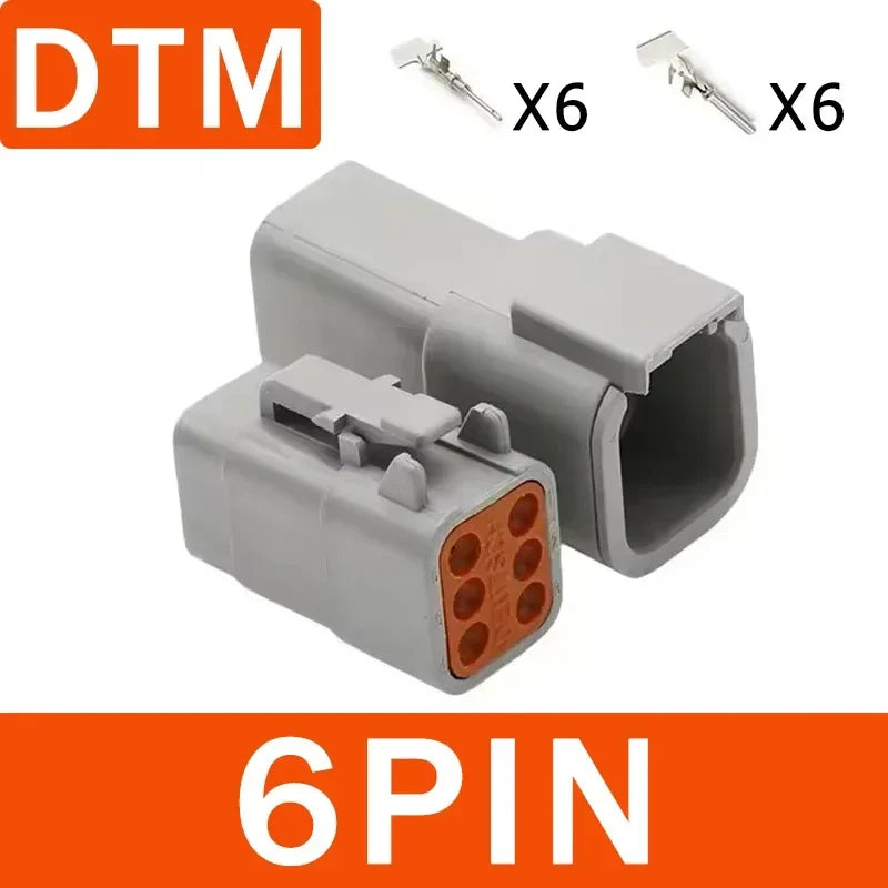 DEUTSCH DT / DTM / DTP / DTF Series IP68 Sealed Connector Kits – 2 to 12 Pin Flange Mount for Automotive, Truck & Marine Wiring Systems