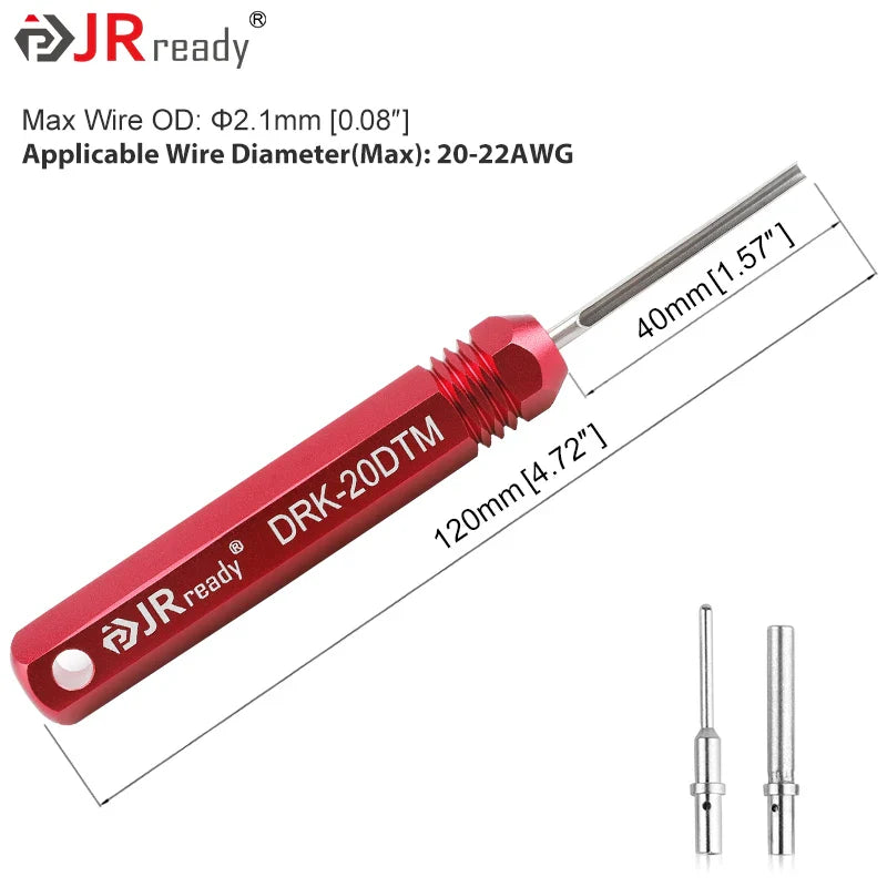 JRready RT1B Pin Extractor Tool – Terminal Removal Tool for Solid & Stamped Contacts Compatible with Deutsch DT / DTM / DTP / HDP / DRC Connectors