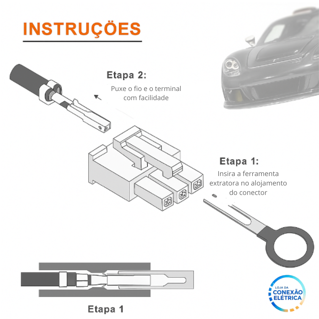 Kit 41 Chaves Extratoras de Terminais - Loja da Conexão Elétrica