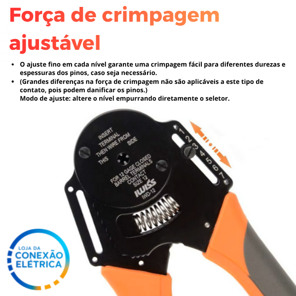 Crimping Tool for Circular Terminals - IWD-12