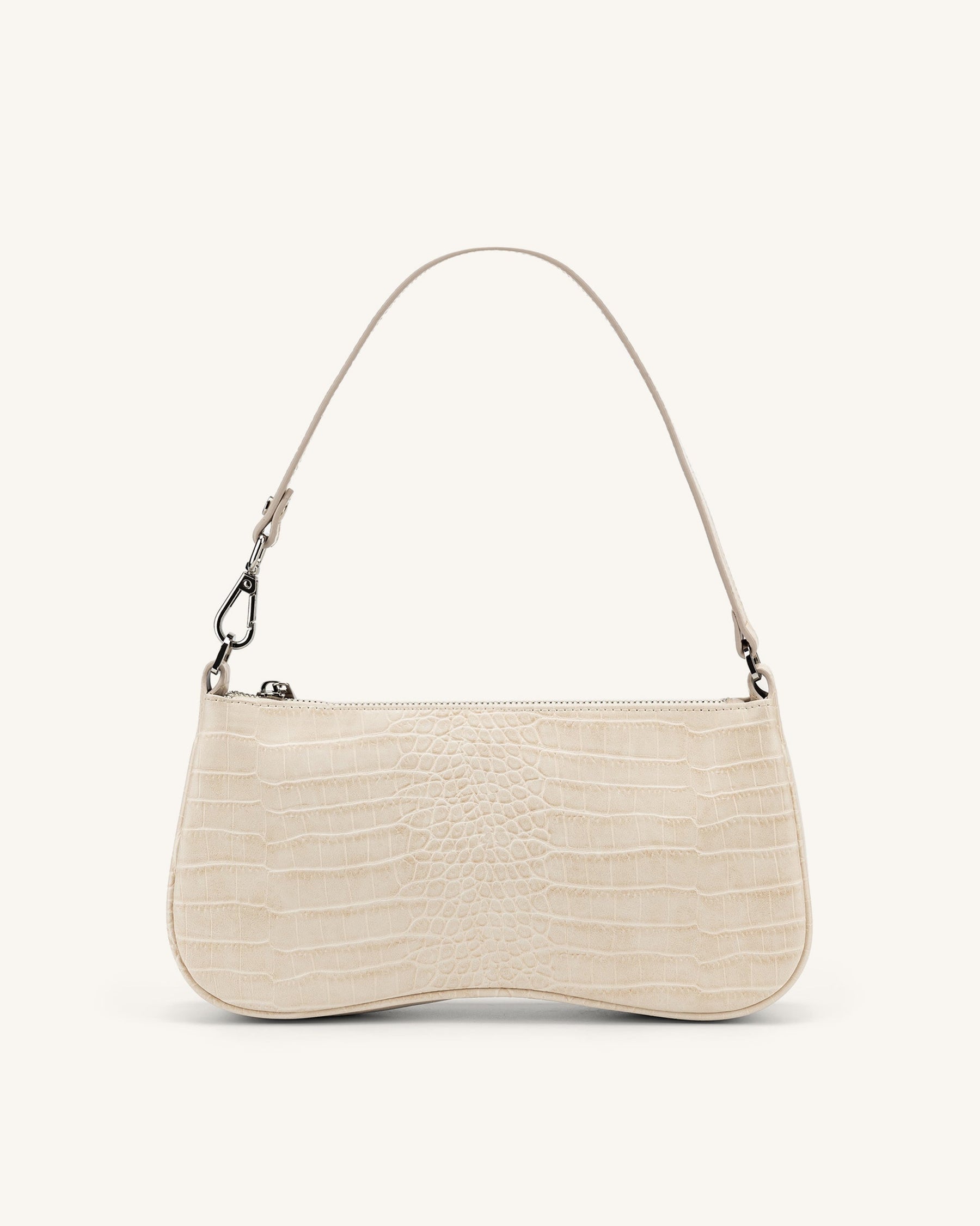 Eva Shoulder Bag - Ivory Croc