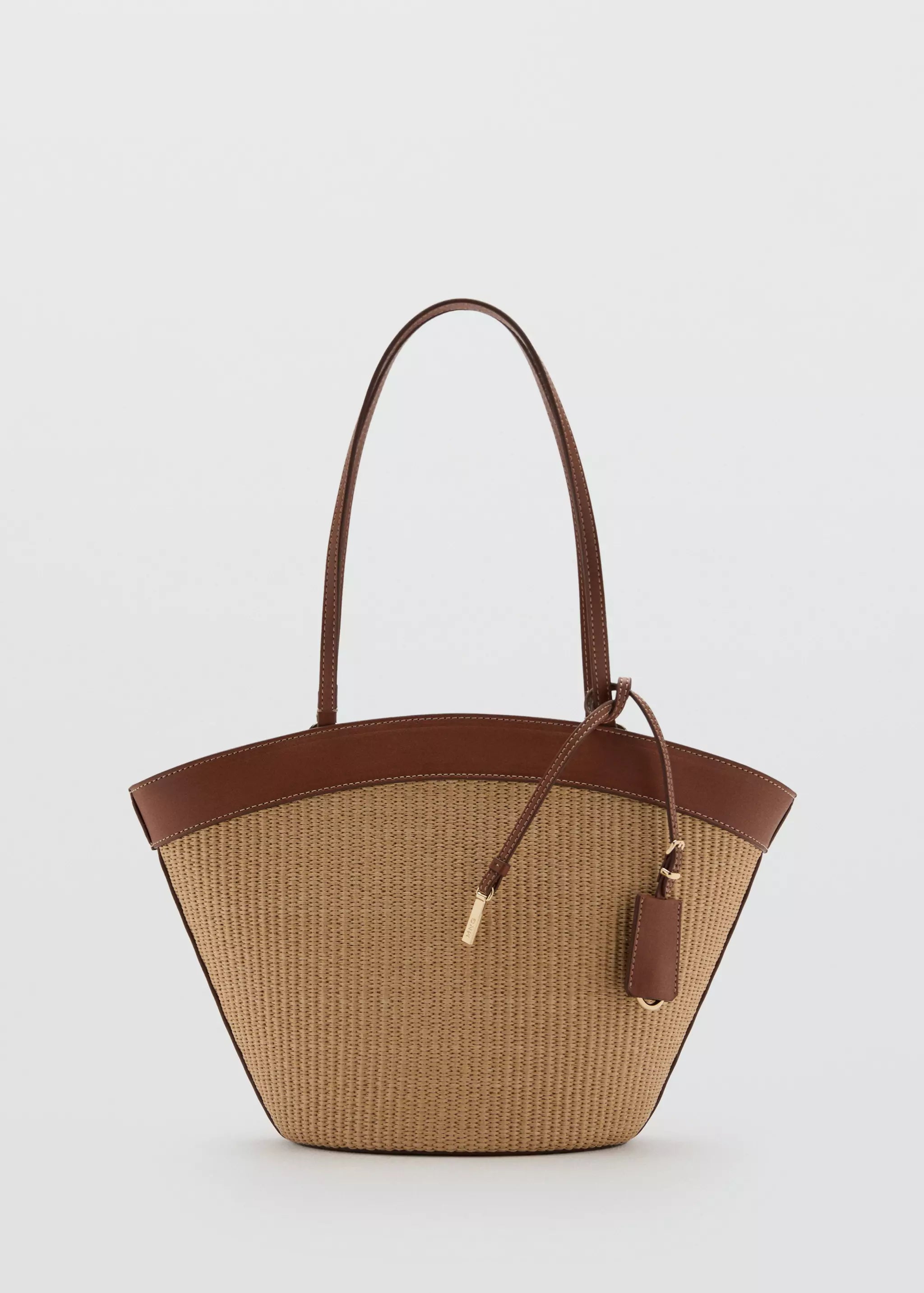 CONTRAST CANVAS SHOPPER BAG