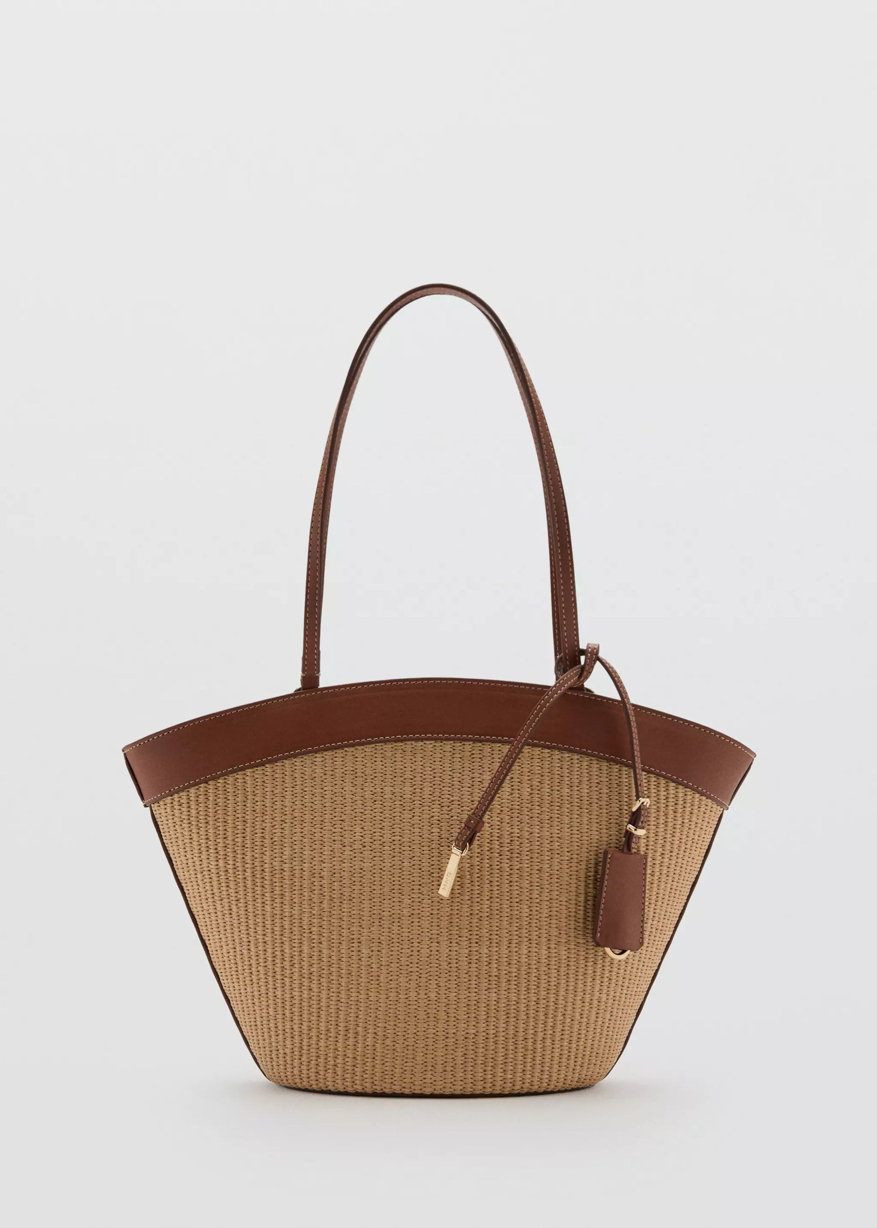 CONTRAST CANVAS SHOPPER BAG