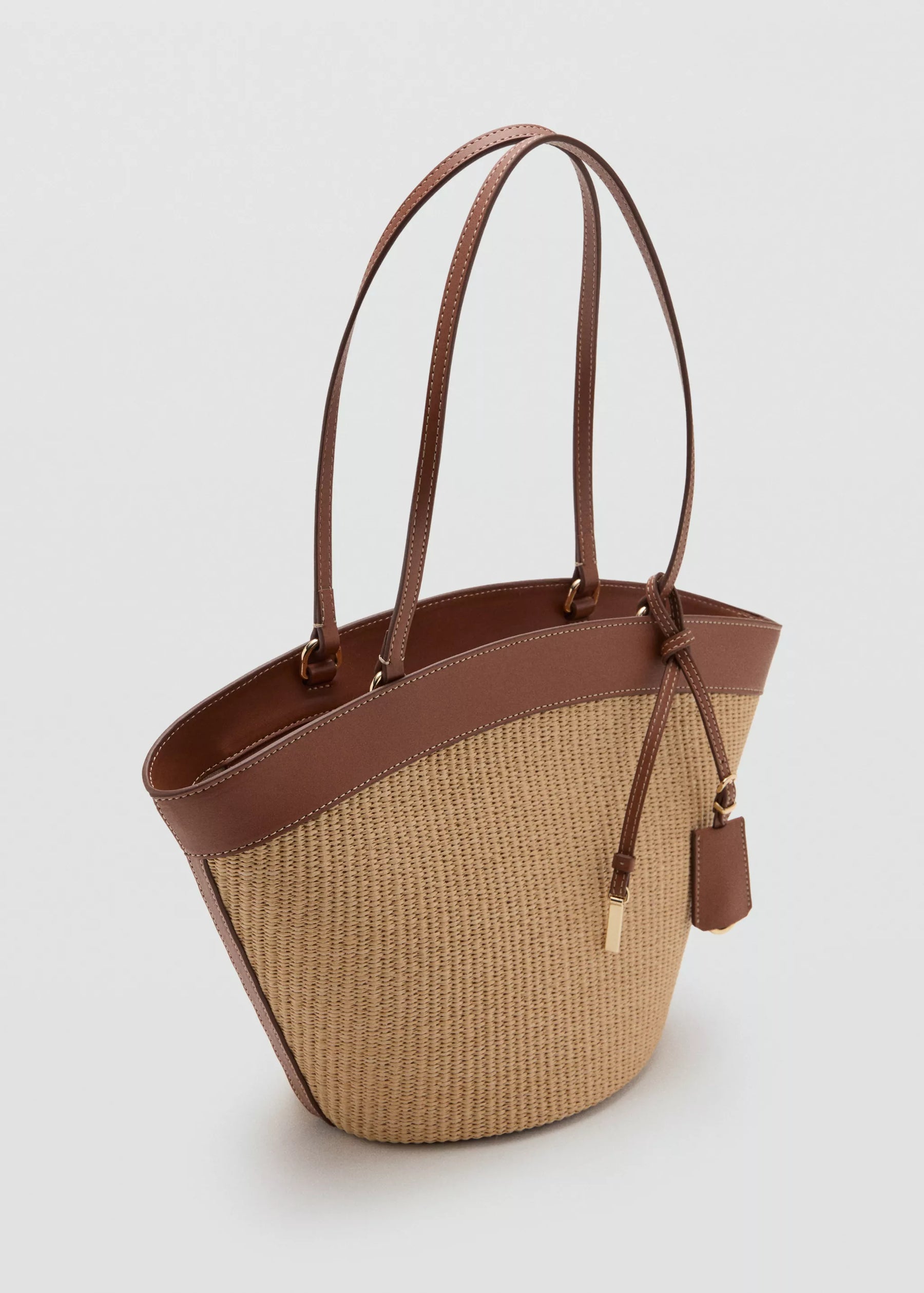 CONTRAST CANVAS SHOPPER BAG