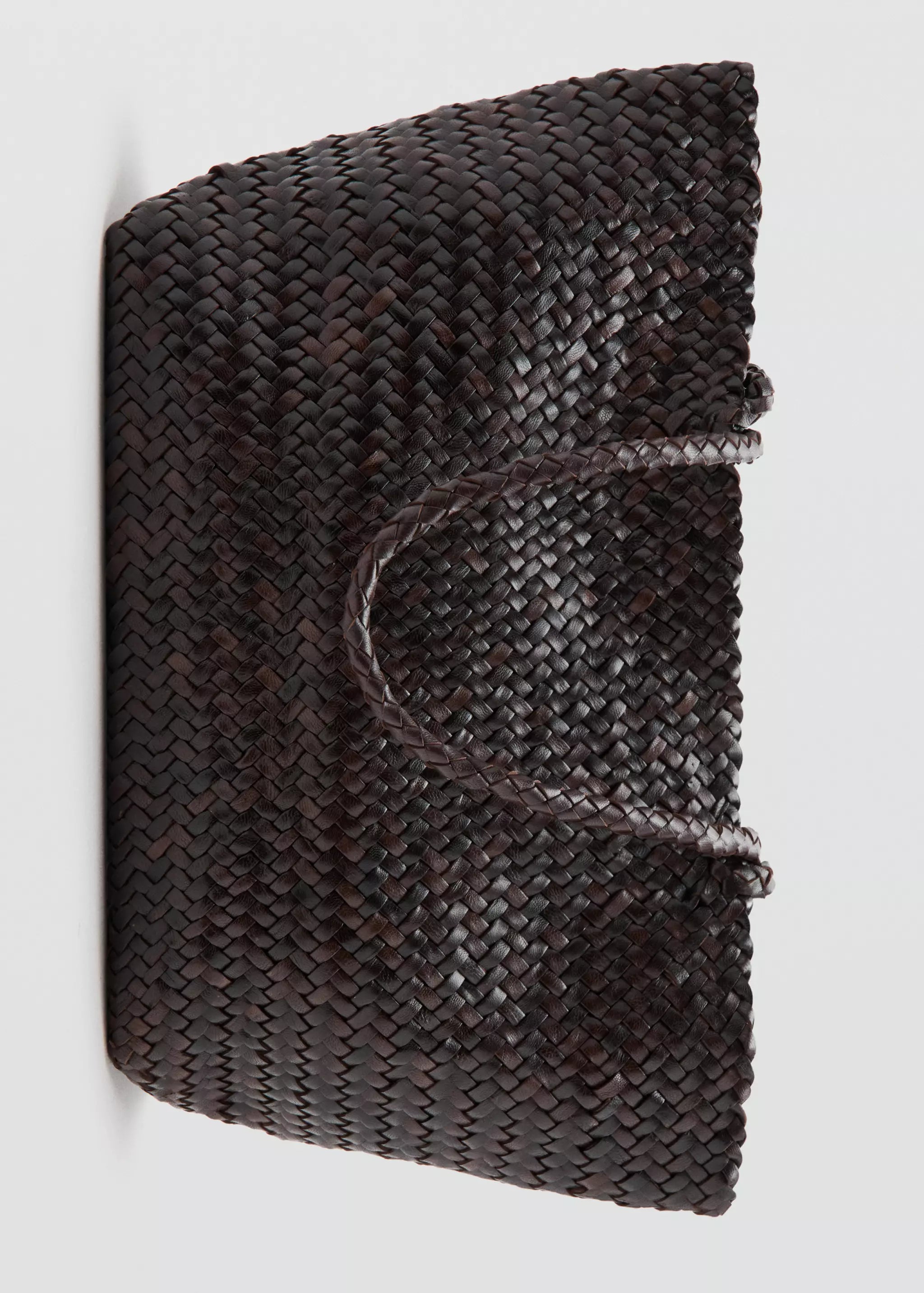 BRAIDED LEATHER SHOPPER BAG