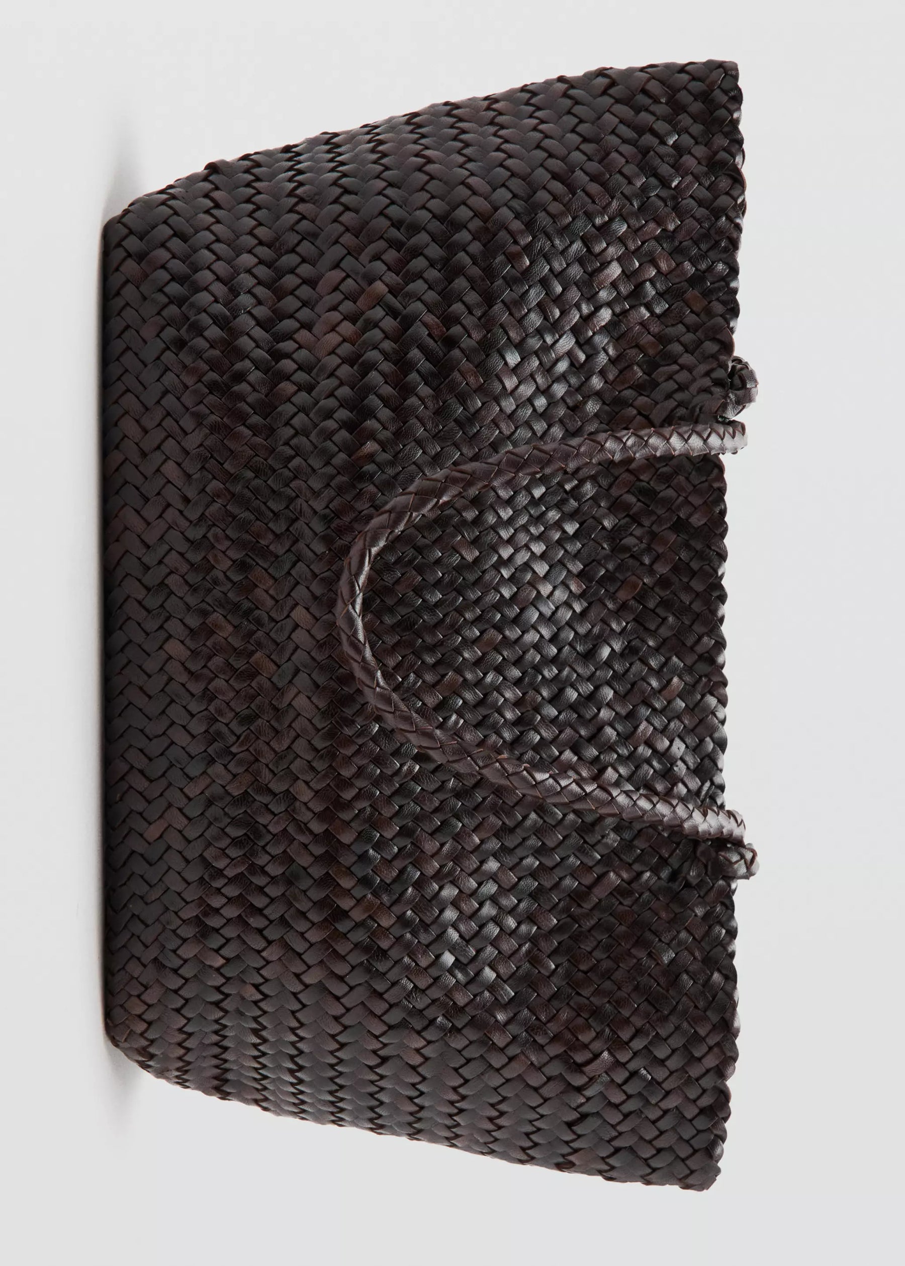 BRAIDED LEATHER SHOPPER BAG