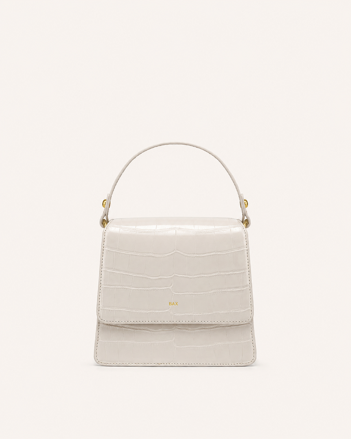 The Fae Top Handle Bag - Ivory Croc