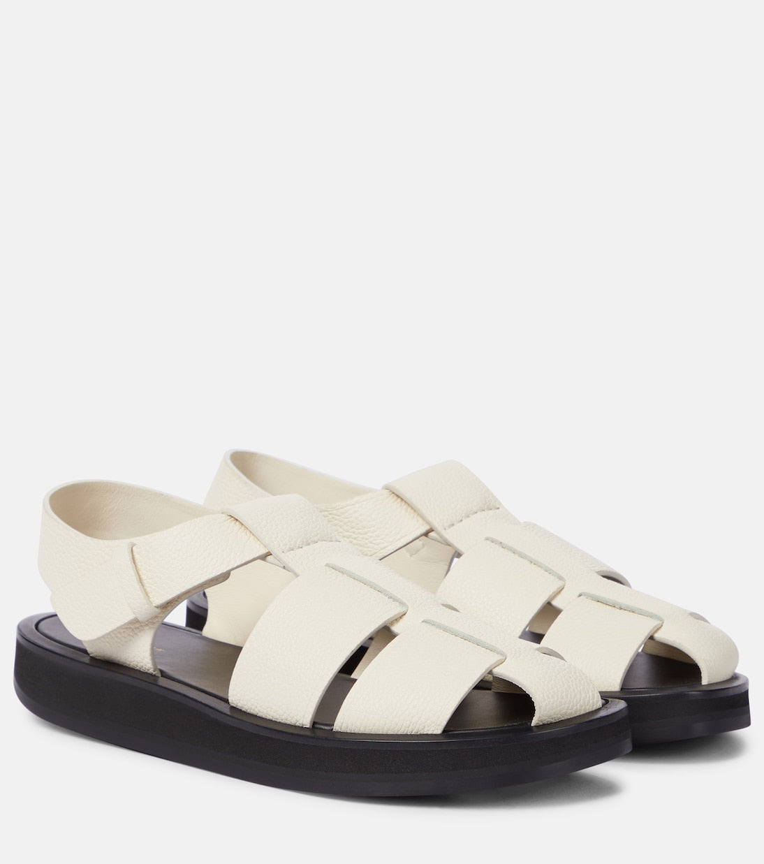 The Bax Fisherman leather sandals white