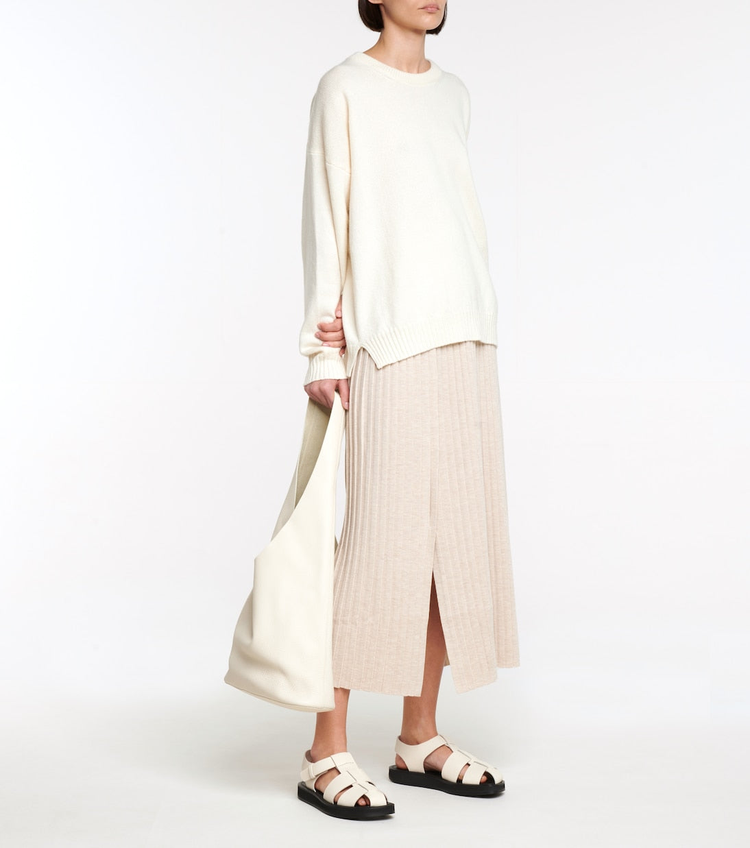 The Bax Fisherman leather sandals white