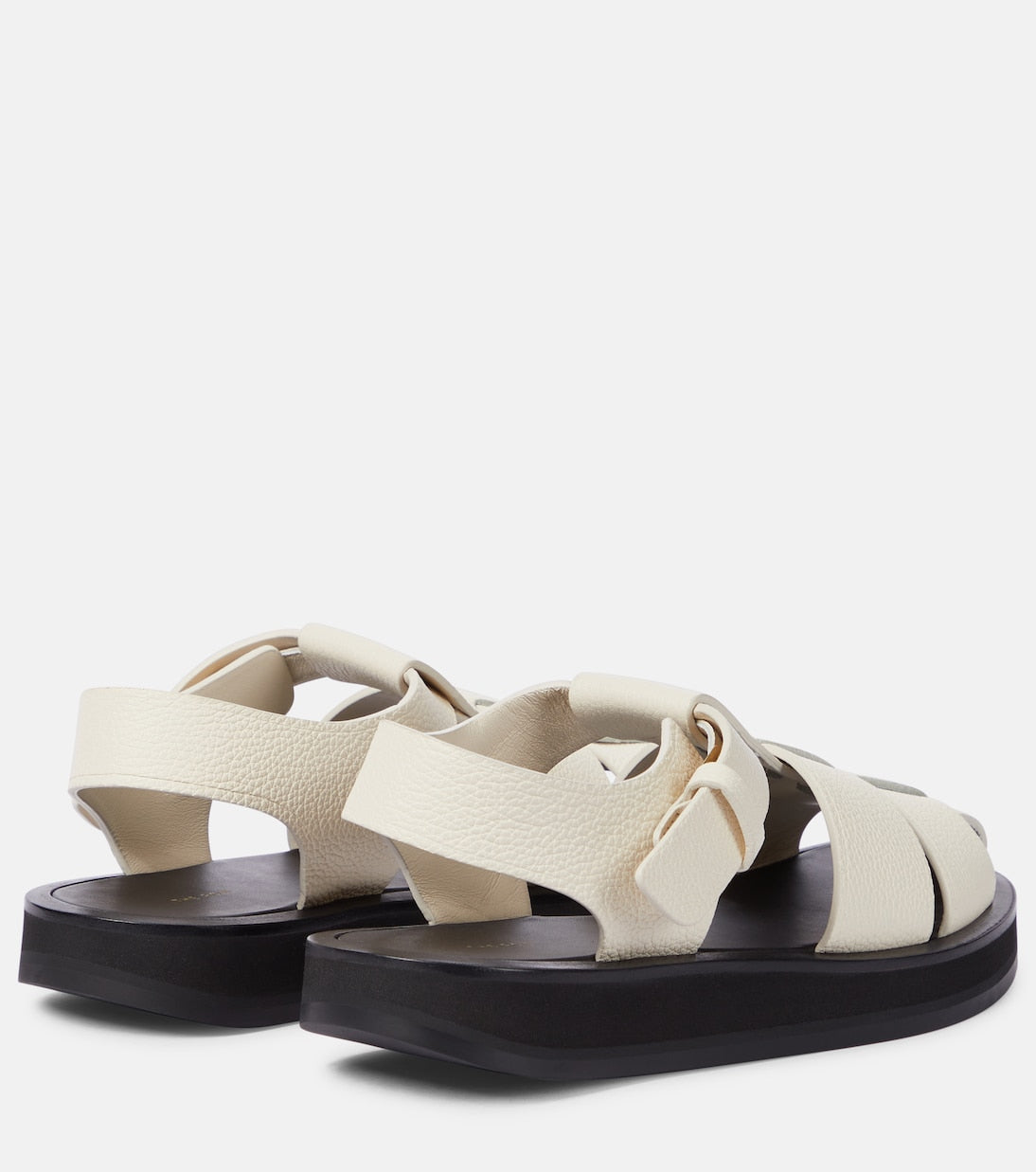 The Bax Fisherman leather sandals white