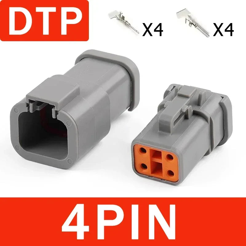DEUTSCH DT / DTM / DTP / DTF Series IP68 Sealed Connector Kits – 2 to 12 Pin Flange Mount for Automotive, Truck & Marine Wiring Systems