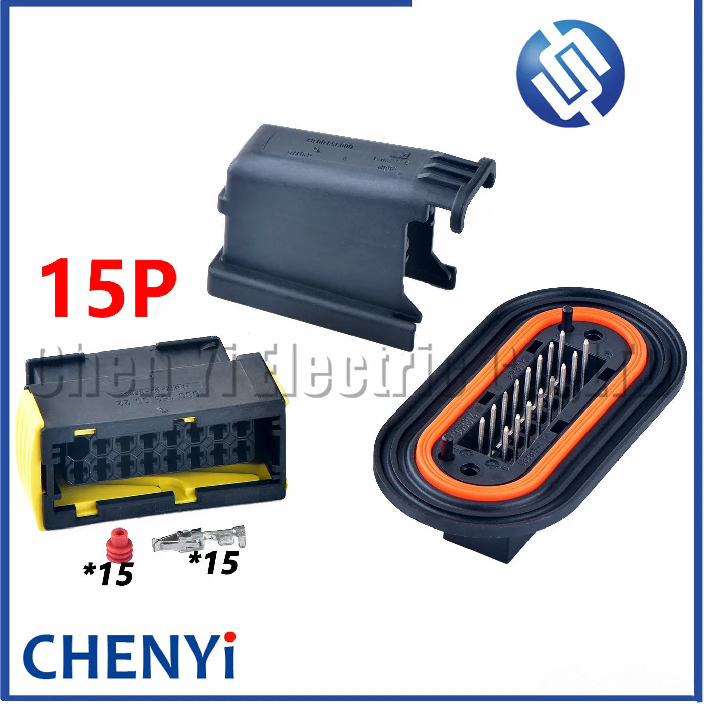 15/16-Pin AMP Automotive Board Connector – Plug & Socket 0001530022 / 964589-1 / 2-968814-2 / 968815-1 for Mercedes Truck