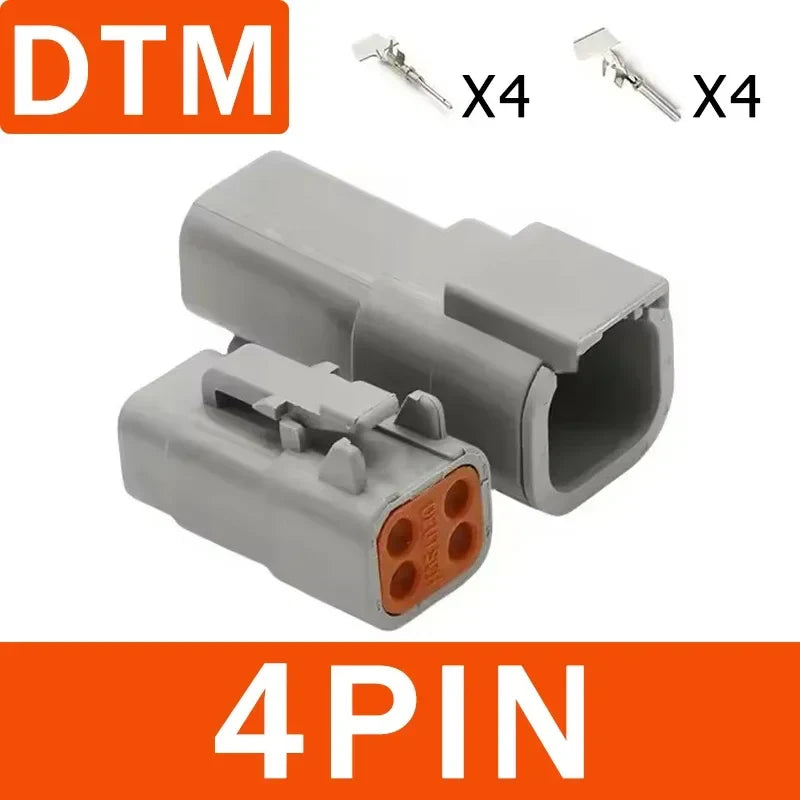 DEUTSCH DT / DTM / DTP / DTF Series IP68 Sealed Connector Kits – 2 to 12 Pin Flange Mount for Automotive, Truck & Marine Wiring Systems