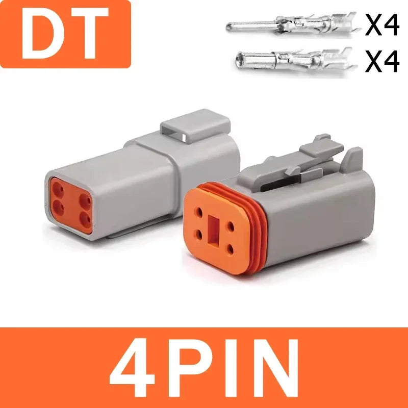 DEUTSCH DT / DTM / DTP / DTF Series IP68 Sealed Connector Kits – 2 to 12 Pin Flange Mount for Automotive, Truck & Marine Wiring Systems