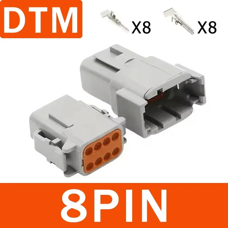 DEUTSCH DT / DTM / DTP / DTF Series IP68 Sealed Connector Kits – 2 to 12 Pin Flange Mount for Automotive, Truck & Marine Wiring Systems