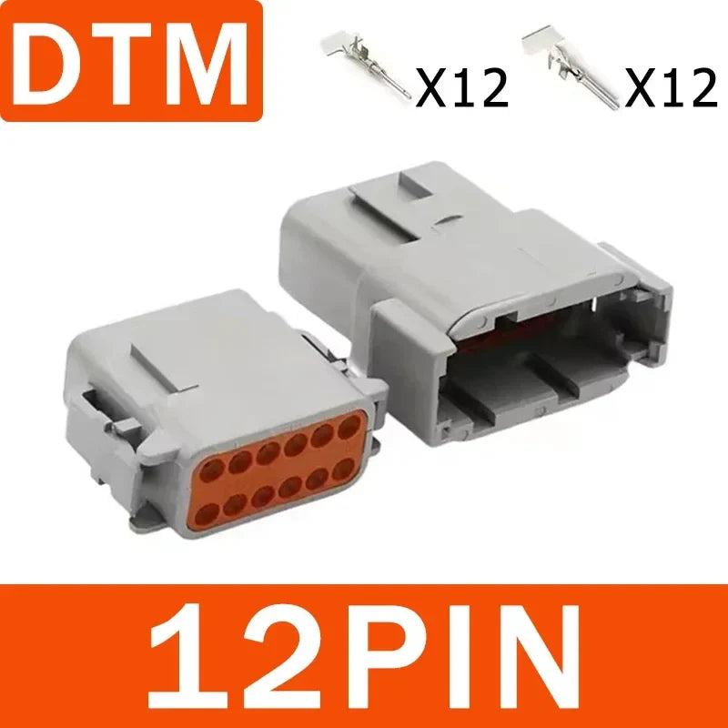 DEUTSCH DT / DTM / DTP / DTF Series IP68 Sealed Connector Kits – 2 to 12 Pin Flange Mount for Automotive, Truck & Marine Wiring Systems