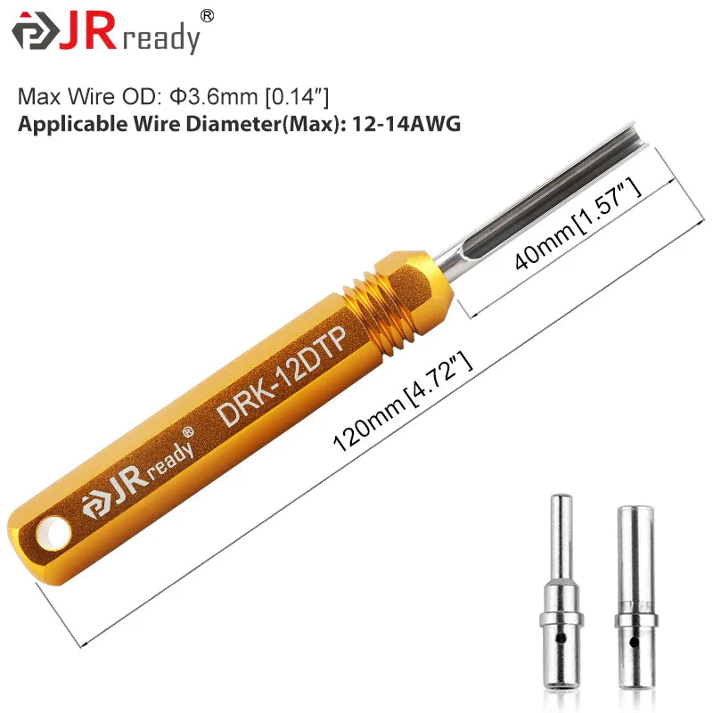 JRready RT1B Pin Extractor Tool – Terminal Removal Tool for Solid & Stamped Contacts Compatible with Deutsch DT / DTM / DTP / HDP / DRC Connectors