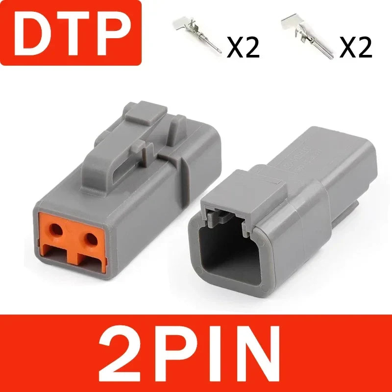 DEUTSCH DT / DTM / DTP / DTF Series IP68 Sealed Connector Kits – 2 to 12 Pin Flange Mount for Automotive, Truck & Marine Wiring Systems