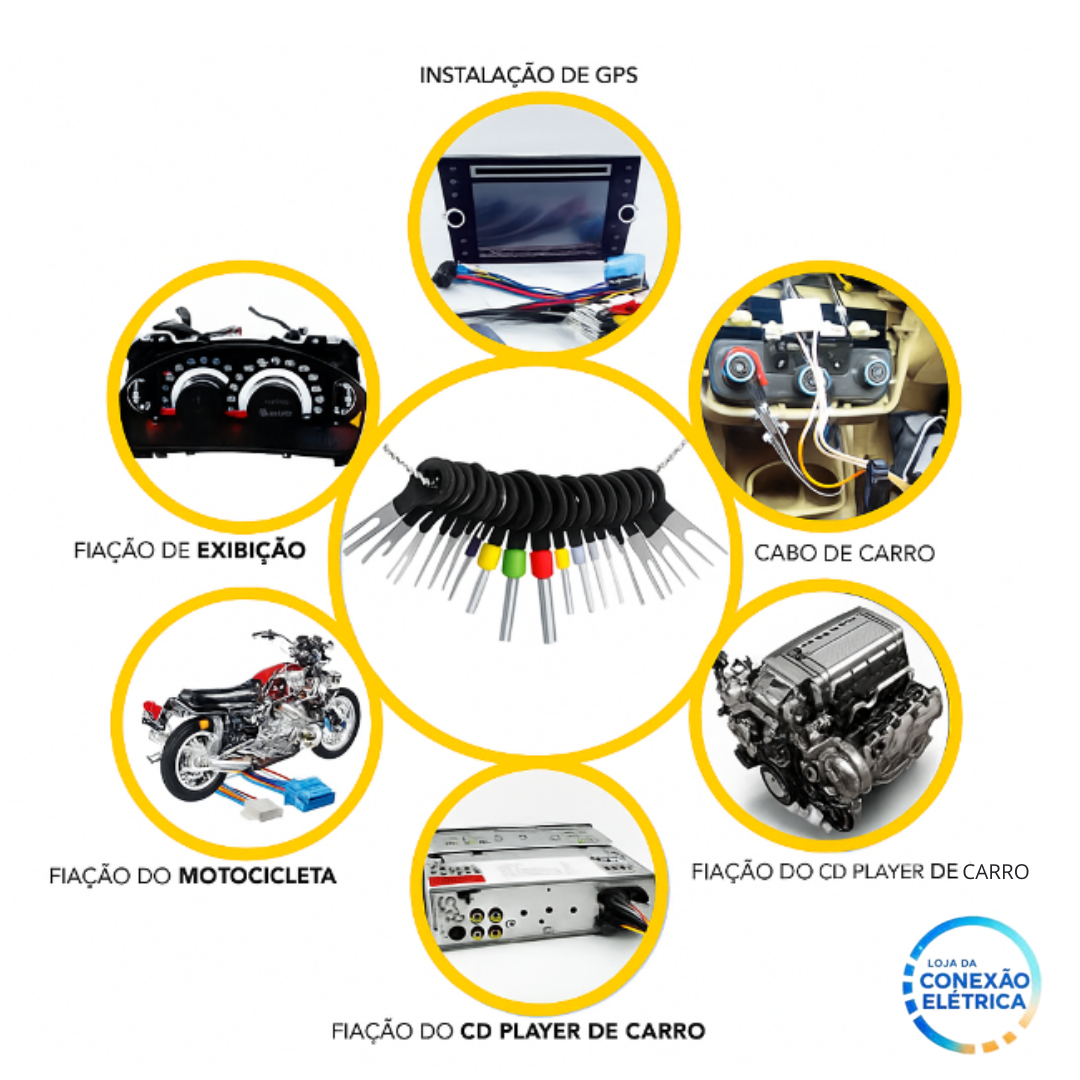 Kit 41 Chaves Extratoras de Terminais - Loja da Conexão Elétrica