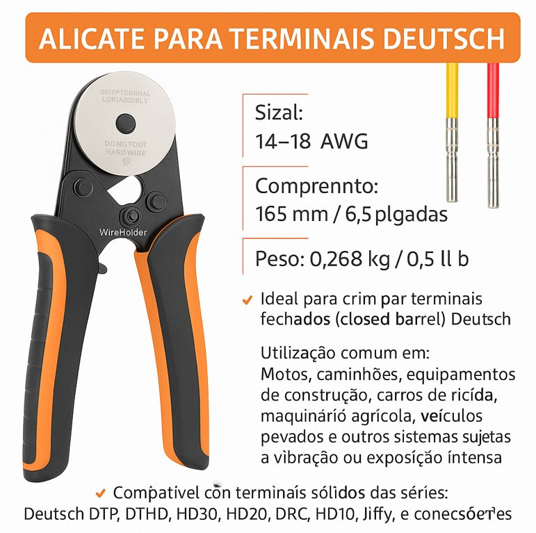Alicate de Crimpagem Conectores Deutsch - Loja da Conexão Elétrica