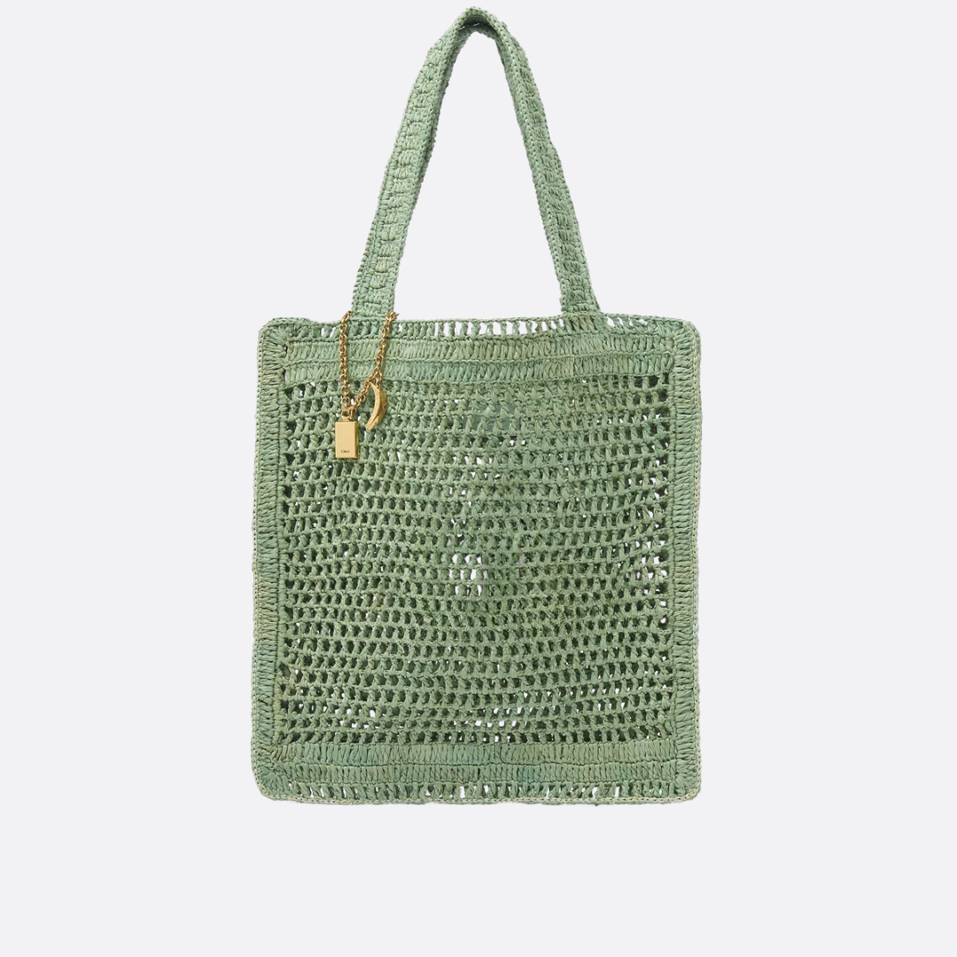 SOMMER-BANANENTASCHE AUS RAFFIA